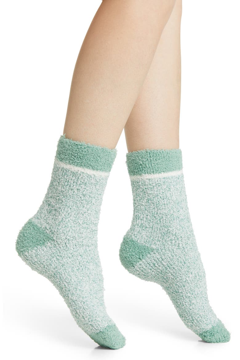 Butter Crew Socks, Main, color, GREEN SEAGLASS COLORBLOCK