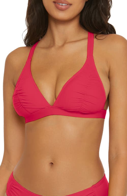 Bca By Rebecca Virtue Shirred Halter Bikini Top