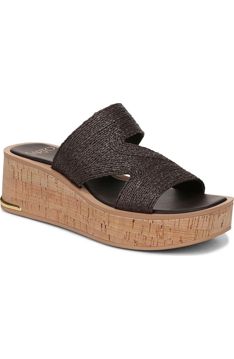 SARTO by Franco Sarto Tahani 2 Platform Wedge Sandal, Main, color, Espresso Brown