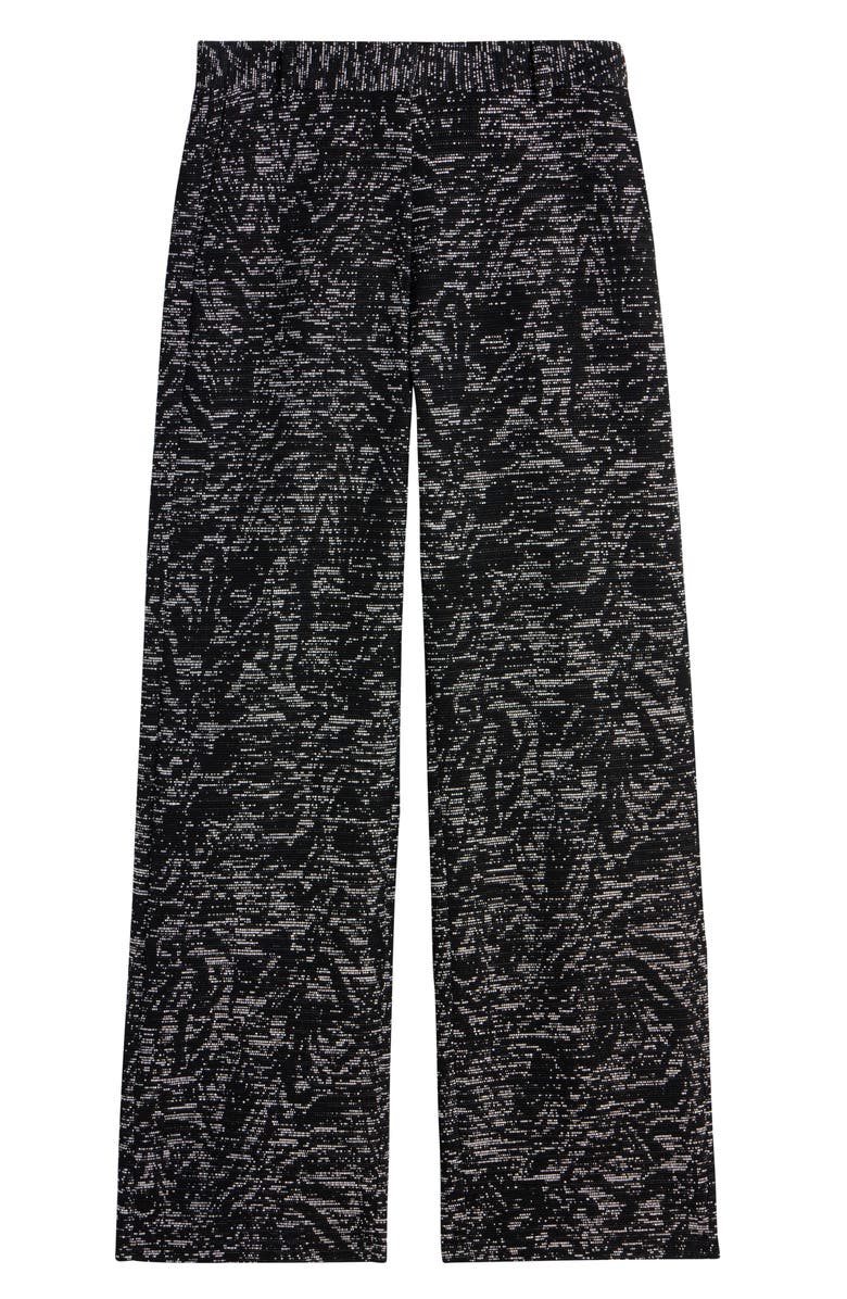 Dries Van Noten Paxy Abstract Swirl Jacquard Straight Leg Pants, Alternate, color, Black