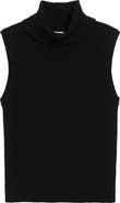 Veronica Beard Mazzy Sleeveless Cashmere Turtleneck Sweater