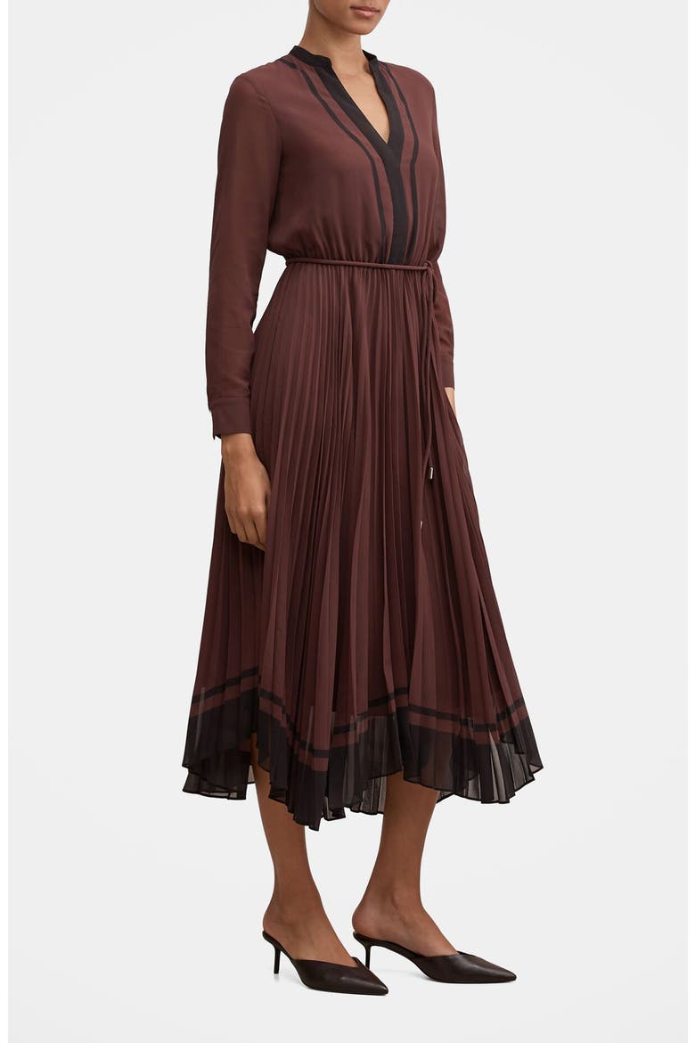 Marnie Pleated Long Sleeve Maxi Dress, Alternate, color, COLERIDGE STRIPE