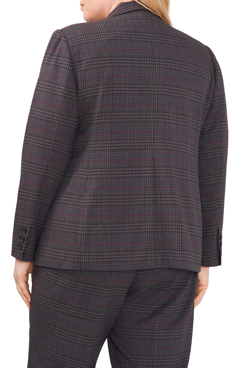 Vince Camuto Plaid One-Button Blazer, Alternate, color,
