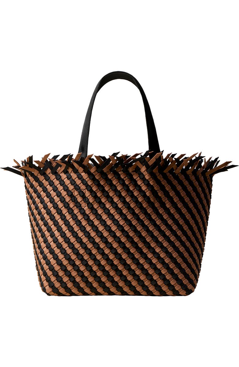 NAGHEDI Medium Havana Stripe Woven Tote, Main, color,