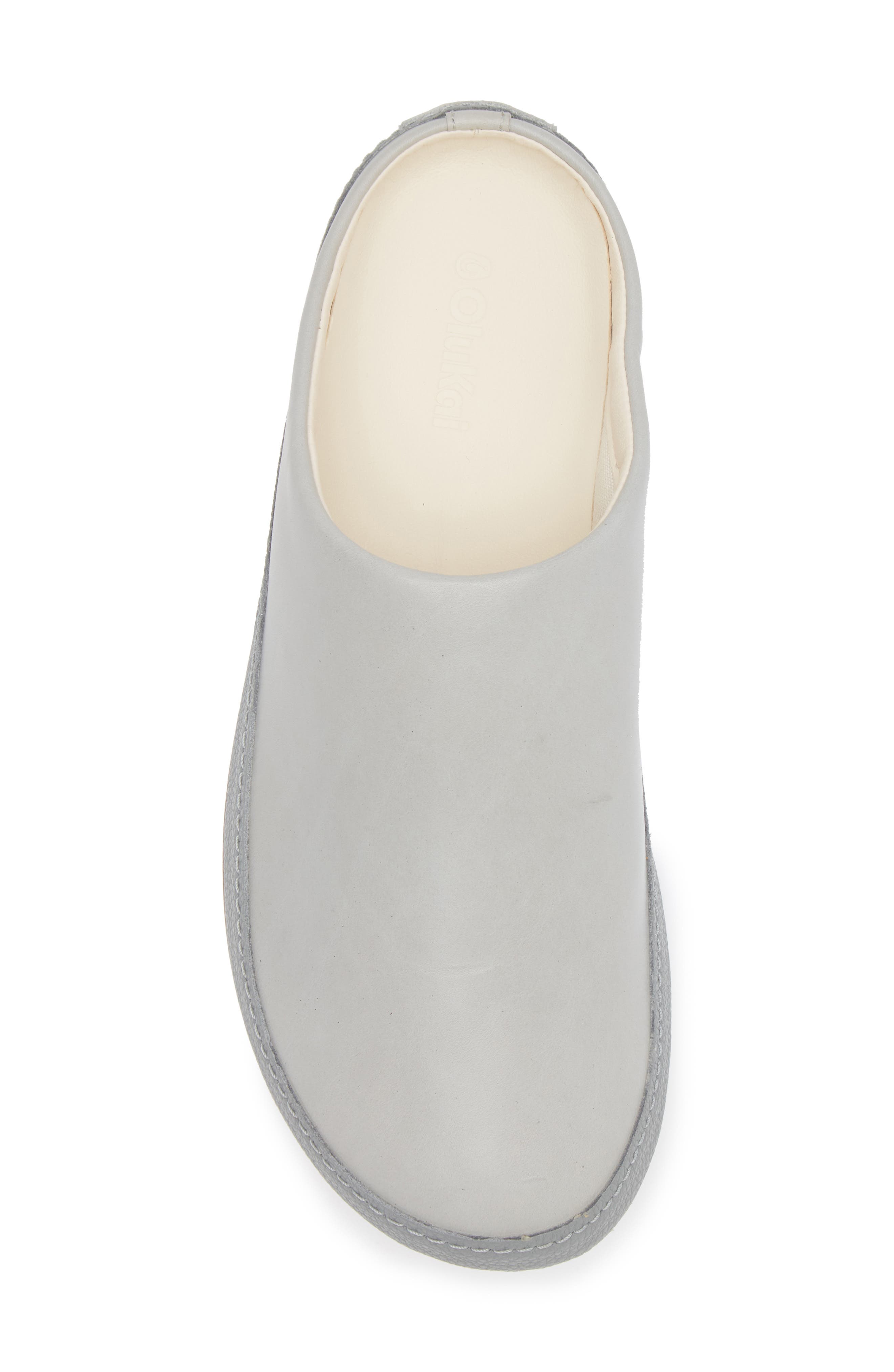 OluKai Hāmani Leather Mule, Alternate, color, Smoke / Storm Grey
