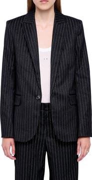 Zadig & Voltaire Valser Pinstriped Blazer