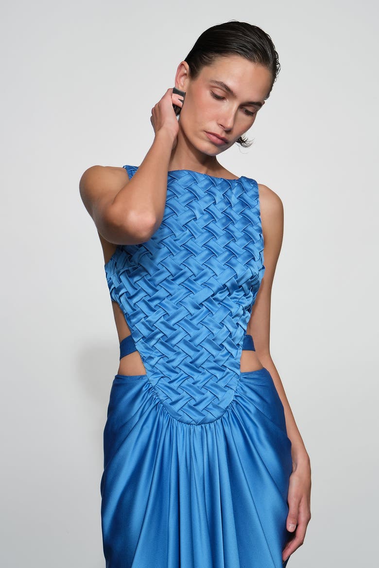 Magdalen Gown, Alternate, color, Ocean