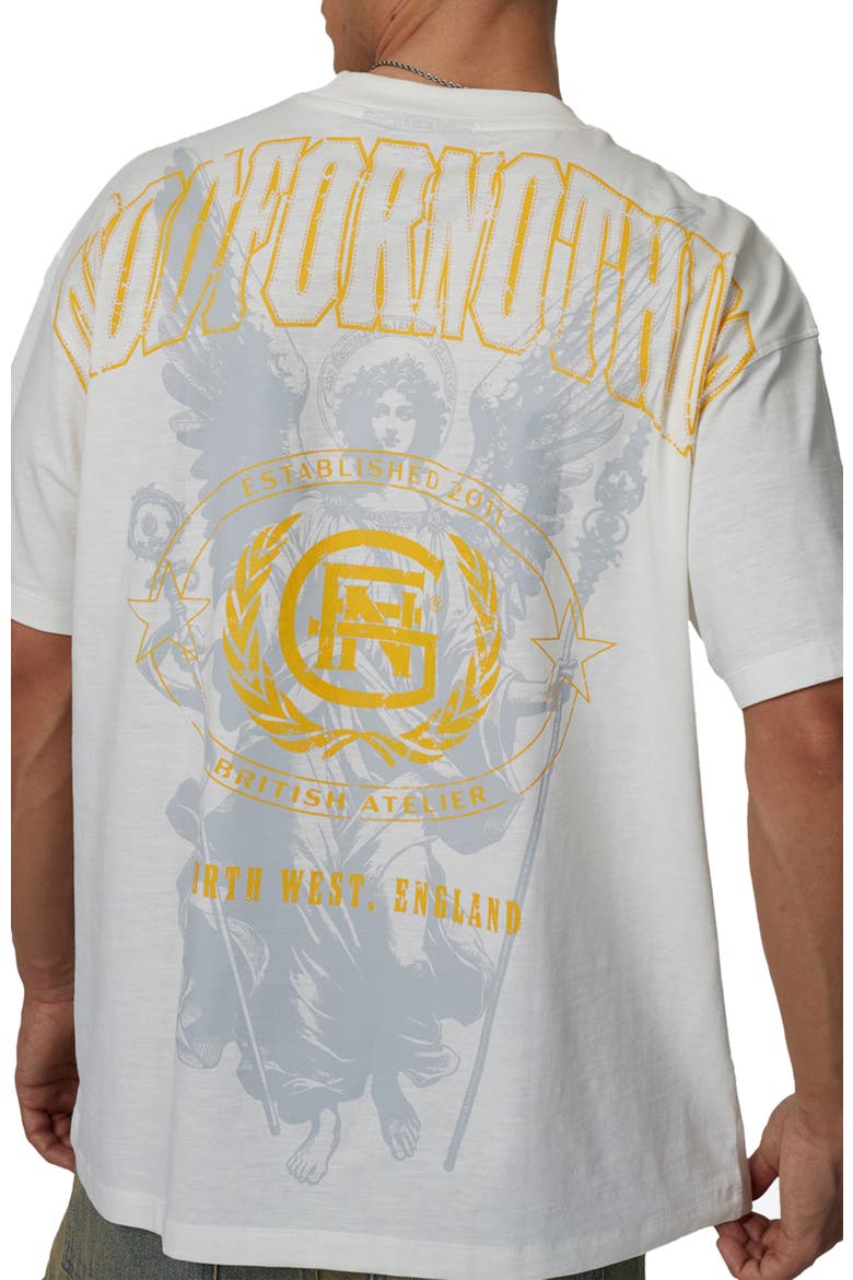 College Angel Slub T-Shirt, Alternate, color, White