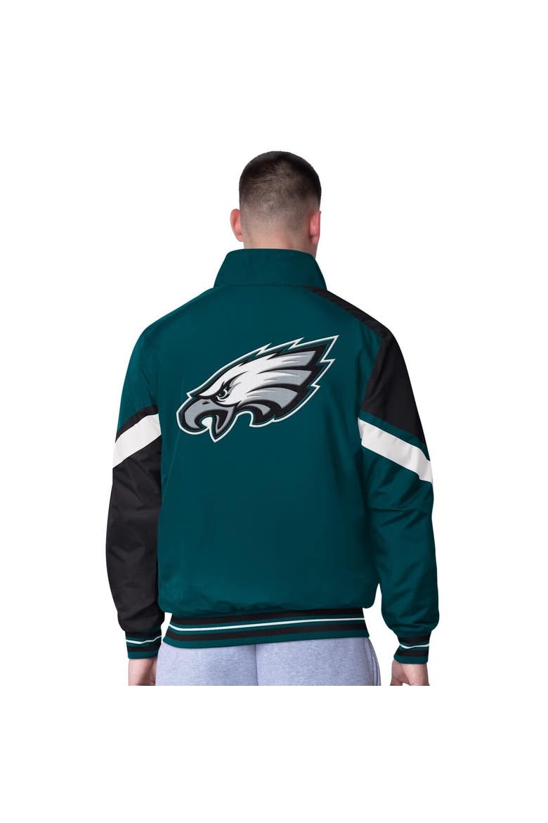 Men's G-III Extreme Midnight Green Philadelphia Eagles Strong Arm Reversible Full-Zip Jacket, Alternate, color, Green