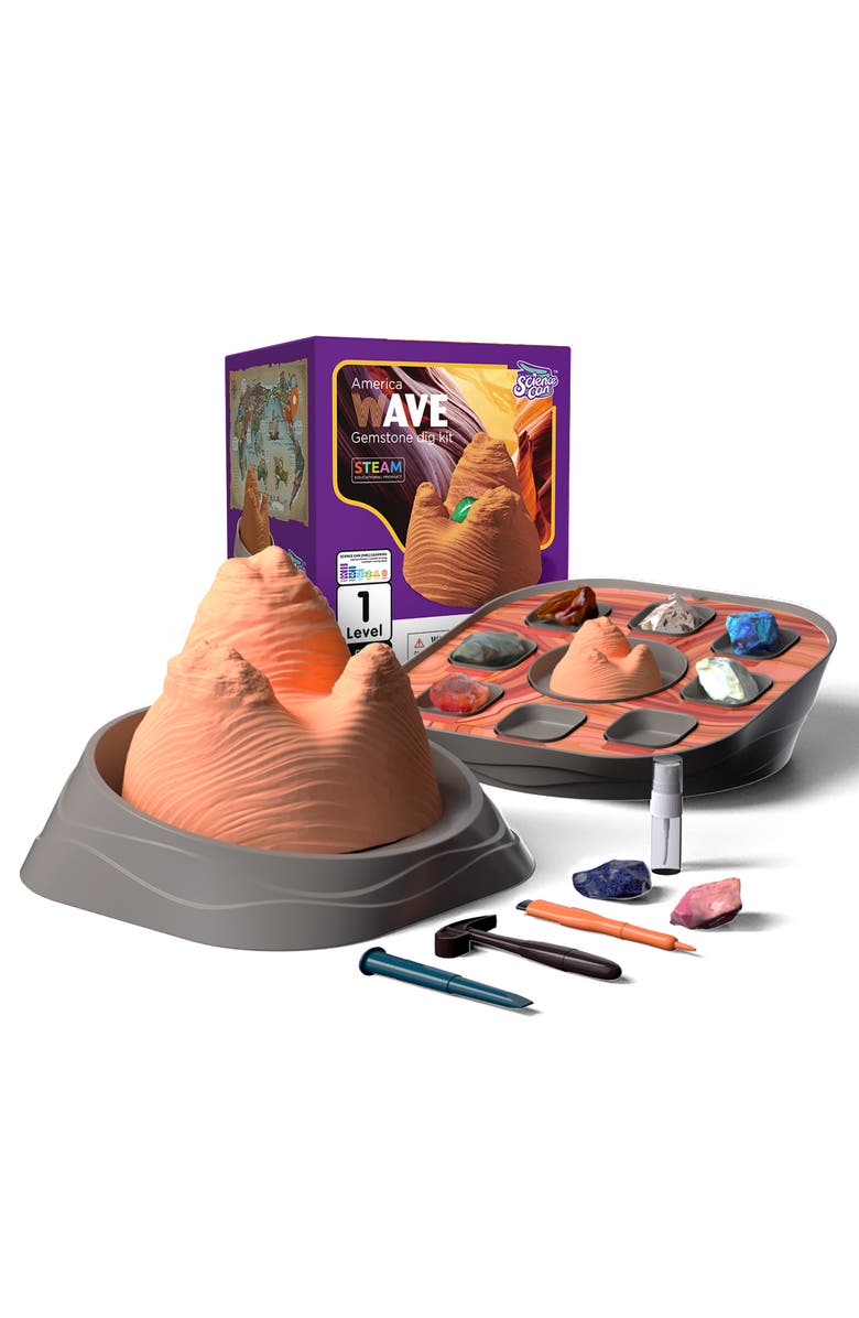 Science Can America Wave Gemstone Dig Kit Ages 6+, Alternate, color, Multicolored