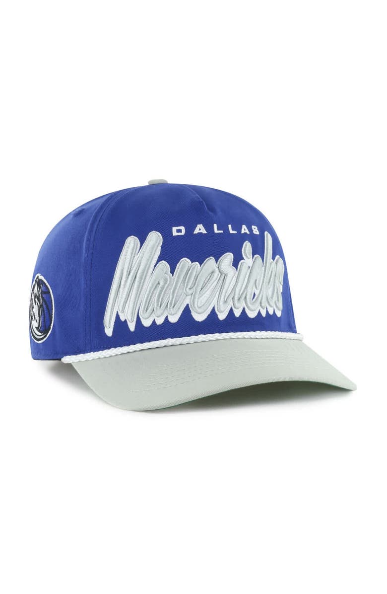 '47 Men's '47 Blue/Gray Dallas Mavericks Dropshadow Rope Hitch Adjustable Hat, Main, color, Blue