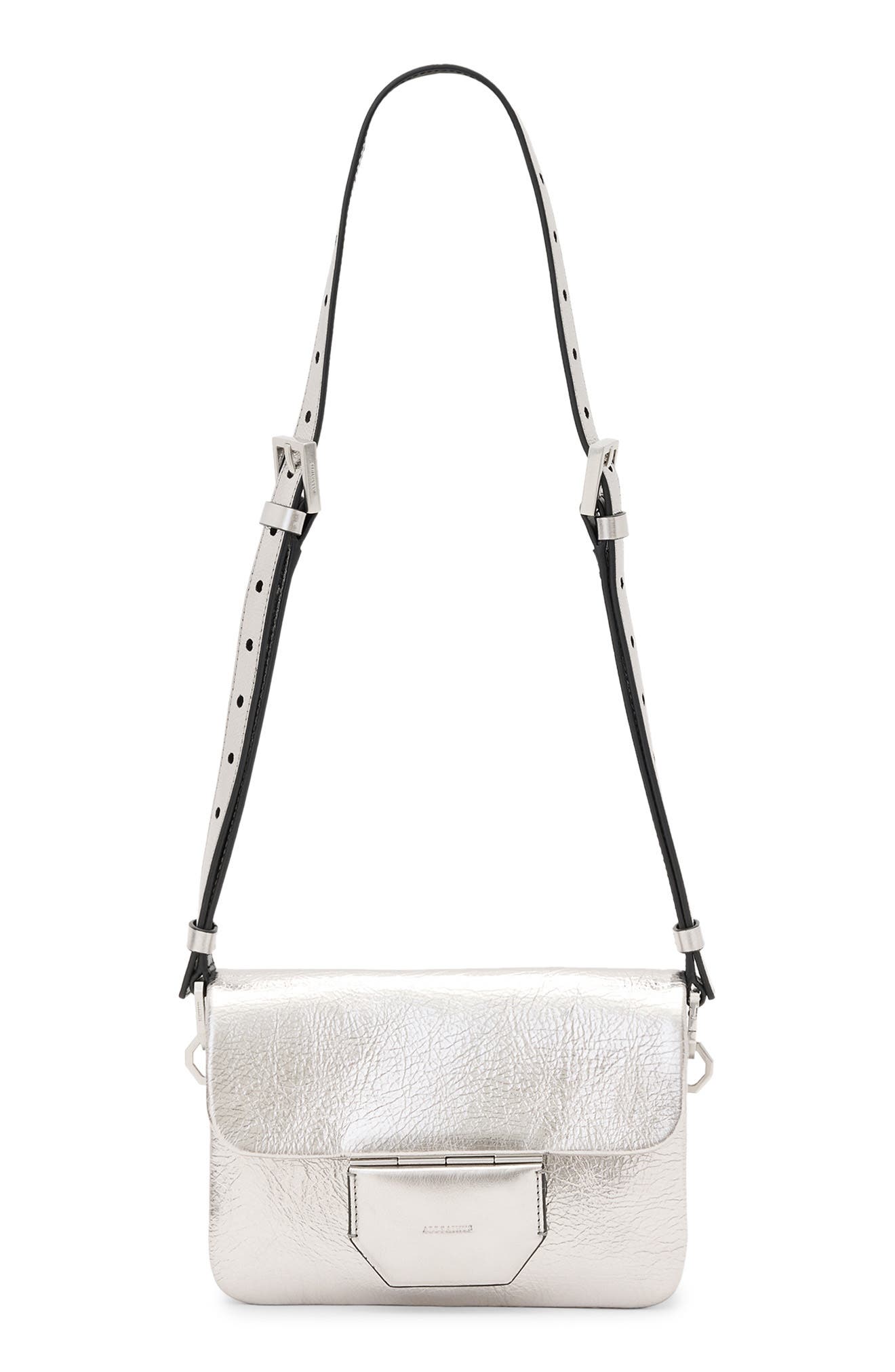 AllSaints Jupiter Metallic Leather Crossbody Bag