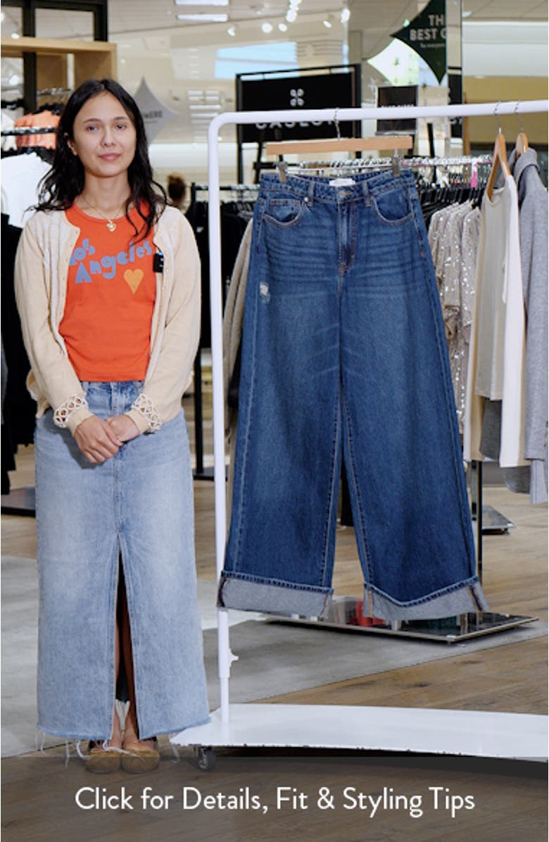 Classic Cuff Wide Leg Jeans, sales video thumbnail