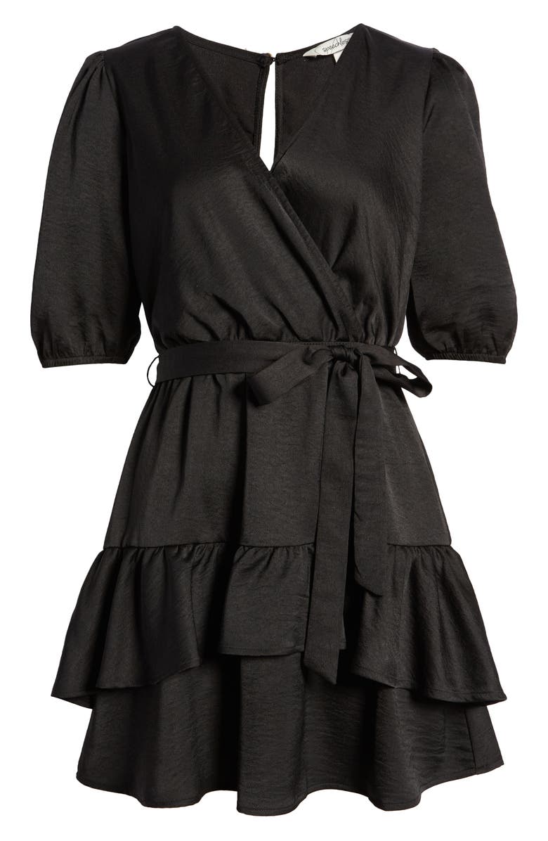 Speechless Shimmer Hammered Satin Minidress, Alternate, color,