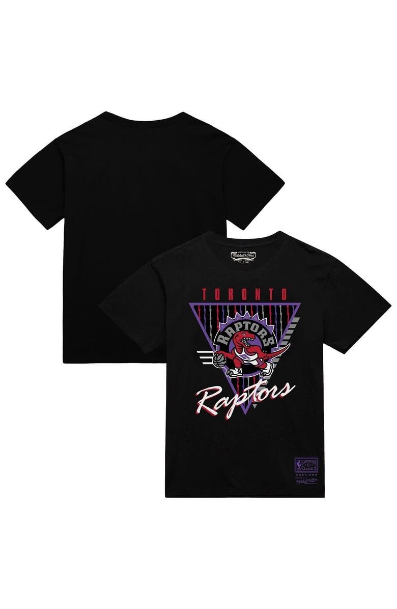 Mitchell & Ness Men's Mitchell & Ness Black Toronto Raptors Worldwide Collection Tri-Logo T-Shirt, Main, color, Black