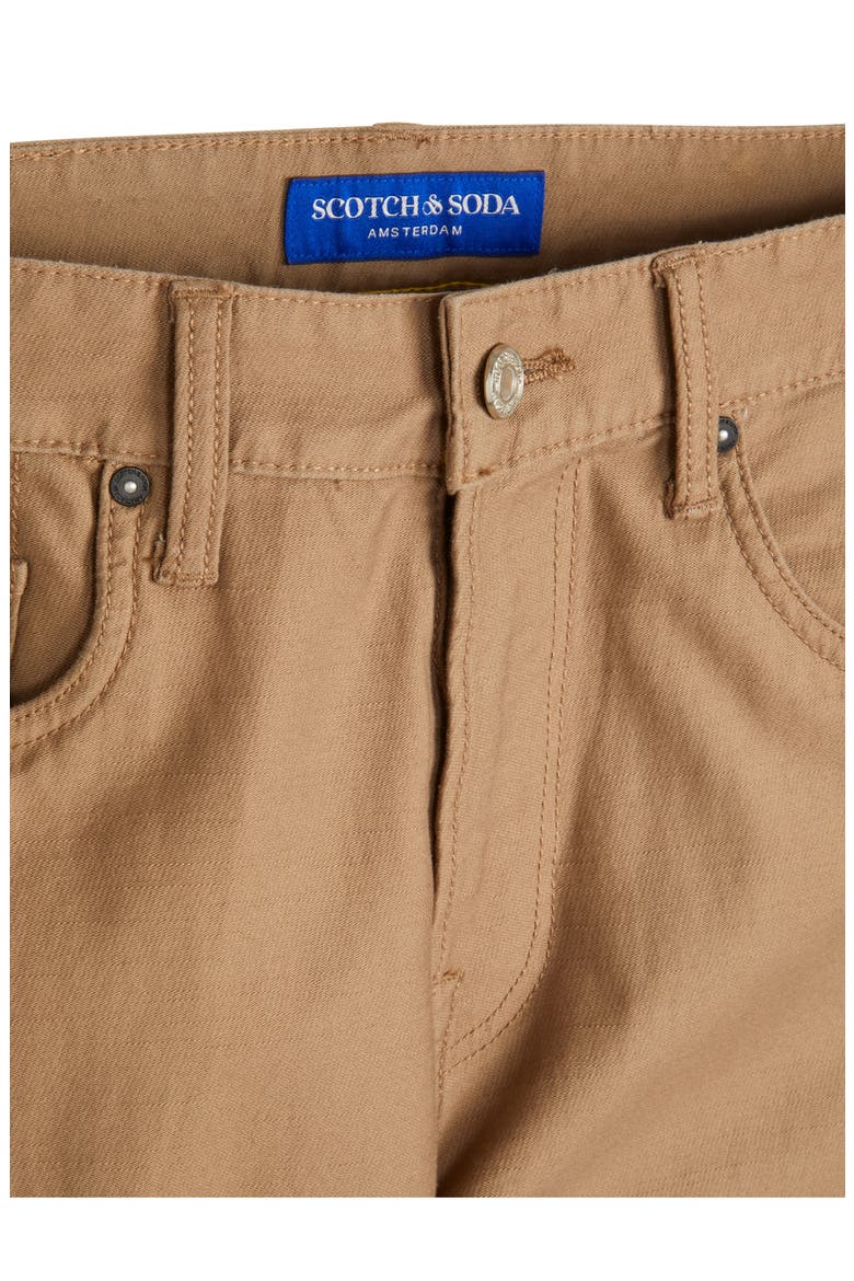 Dobby Stretch Cotton Straight Leg Pants, Alternate, color, MEDIUM BROWN