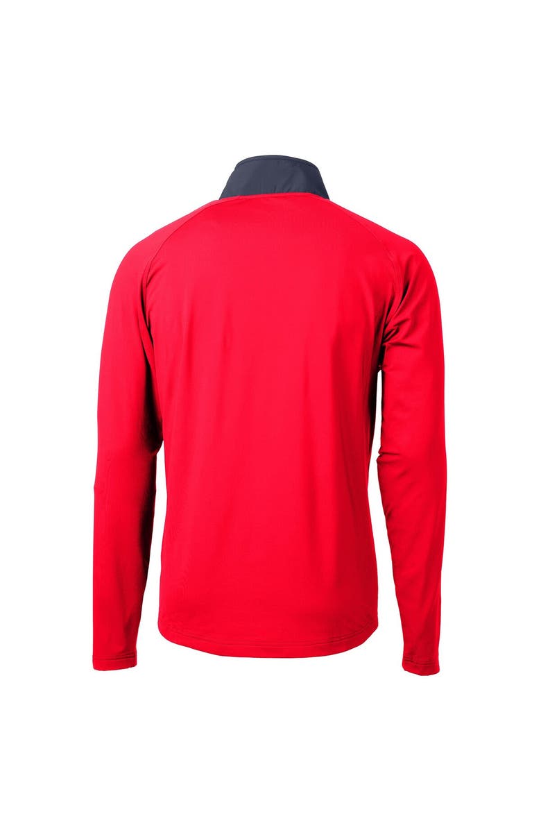 Cutter & Buck Men's Cutter & Buck Red Tampa Bay Buccaneers Adapt Eco Knit Hybrid Recycled Quarter-Zip Pullover Top, Alternate, color, 