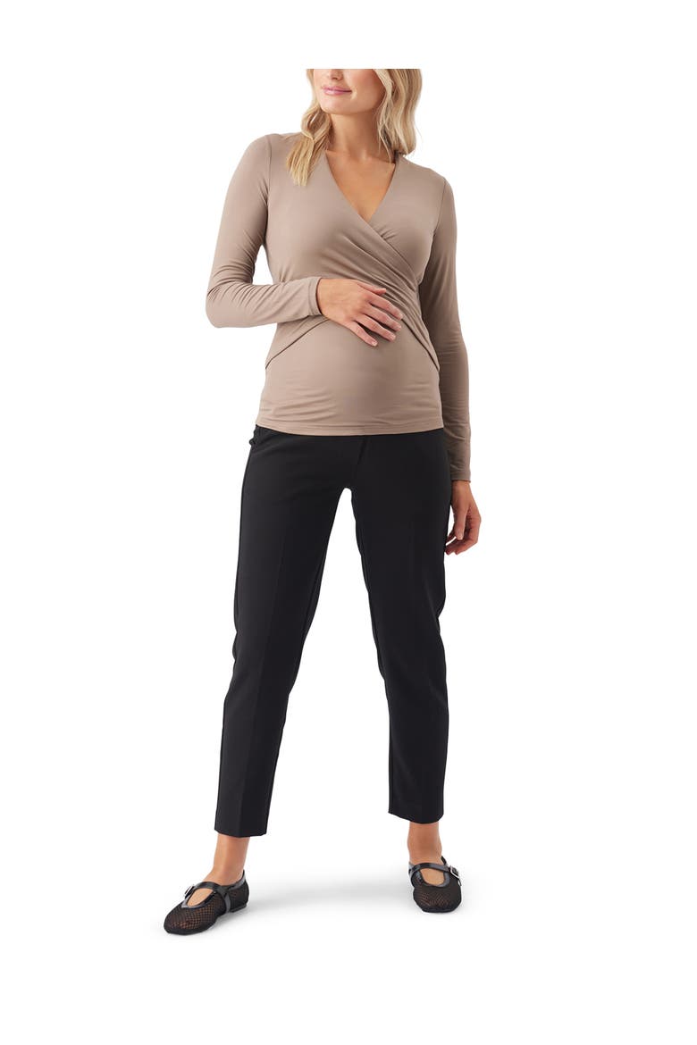Luxe Knit Embrace Nursing Top, Alternate, color, Mocha