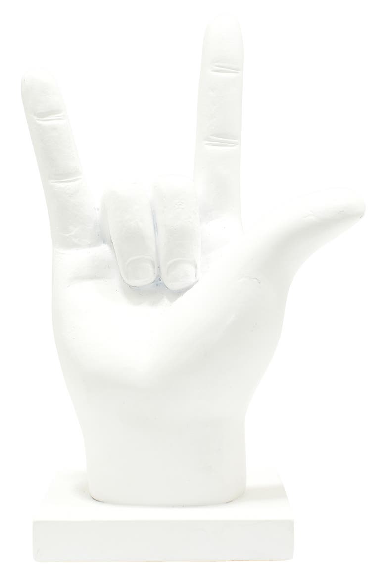 I Love You Sign Sculpture, Main, color, WHITE
