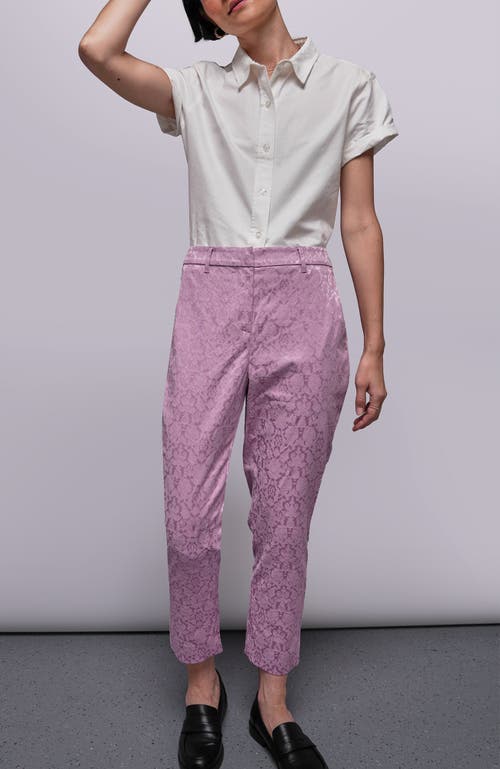 Wildfang The Empower Jacquard Slim Crop Pant In Purple