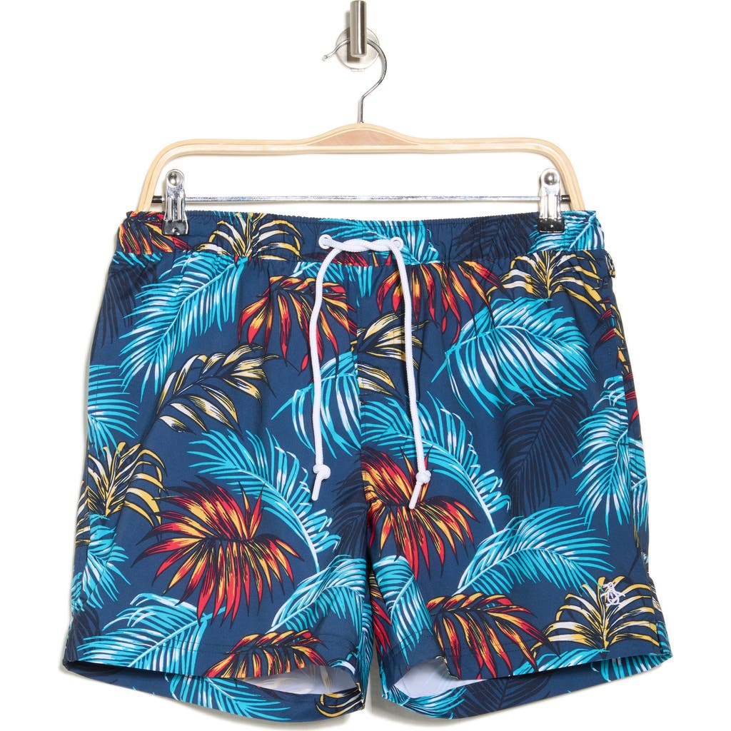 Original Penguin Print Volley Swim Trunks