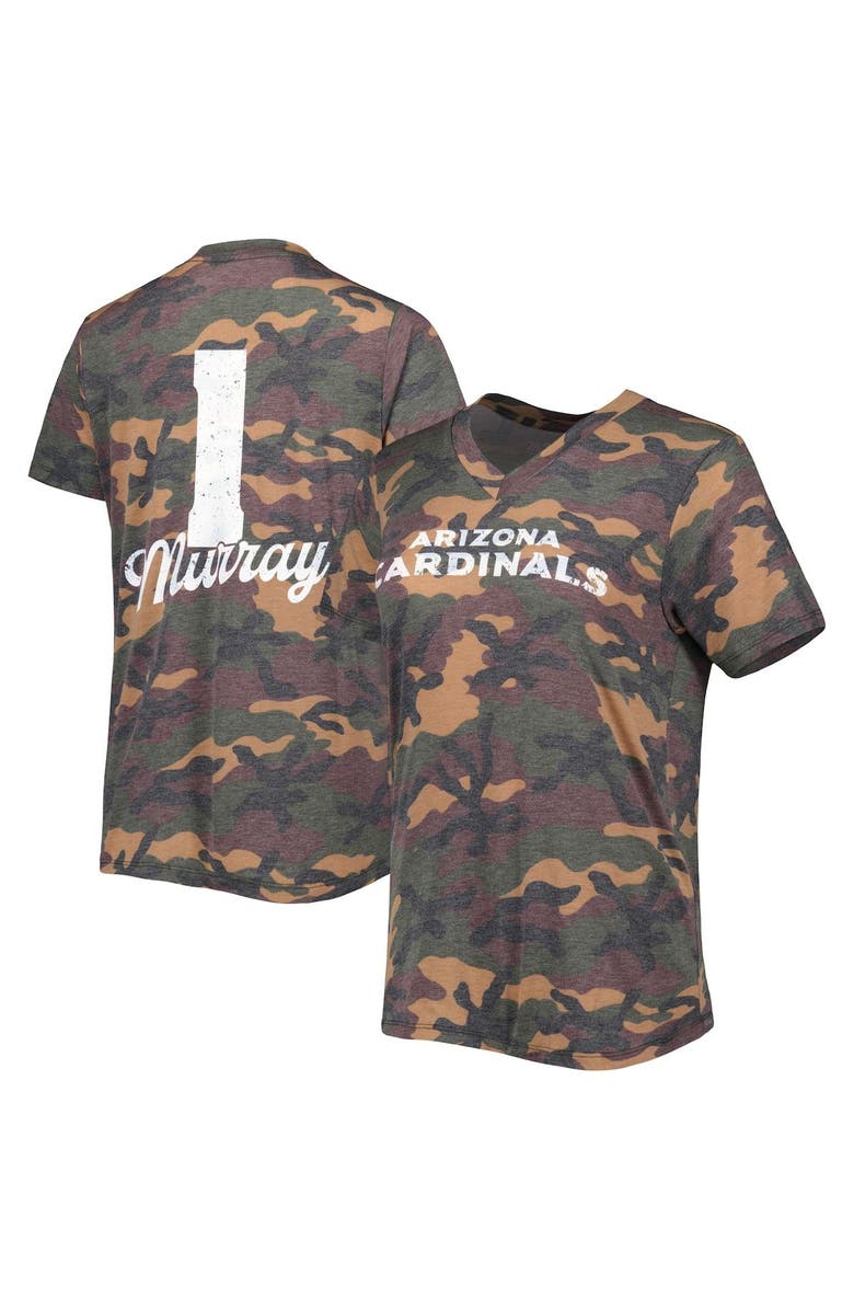 INDUSTRY RAG Women's Majestic Threads Kyler Murray Camo Arizona Cardinals Name & Number V-Neck Tri-Blend T-Shirt, Main, color, Camo
