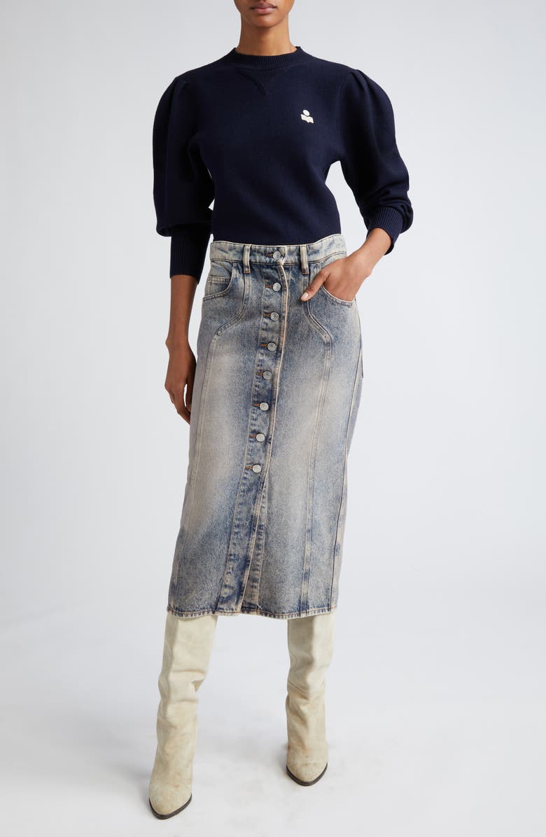 Isabel Marant Étoile Kelaya Puff Shoulder Sweater, Alternate, color, 