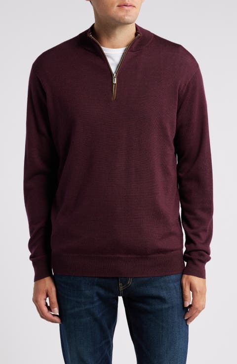 Autumn Crest Wool Blend Quarter Zip Sweater