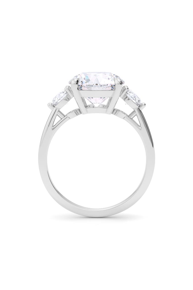 Three Stone Round Cut Lab Created Diamond Ring, Alternate, color, 2.00CTW 18K WHITE GOLD
