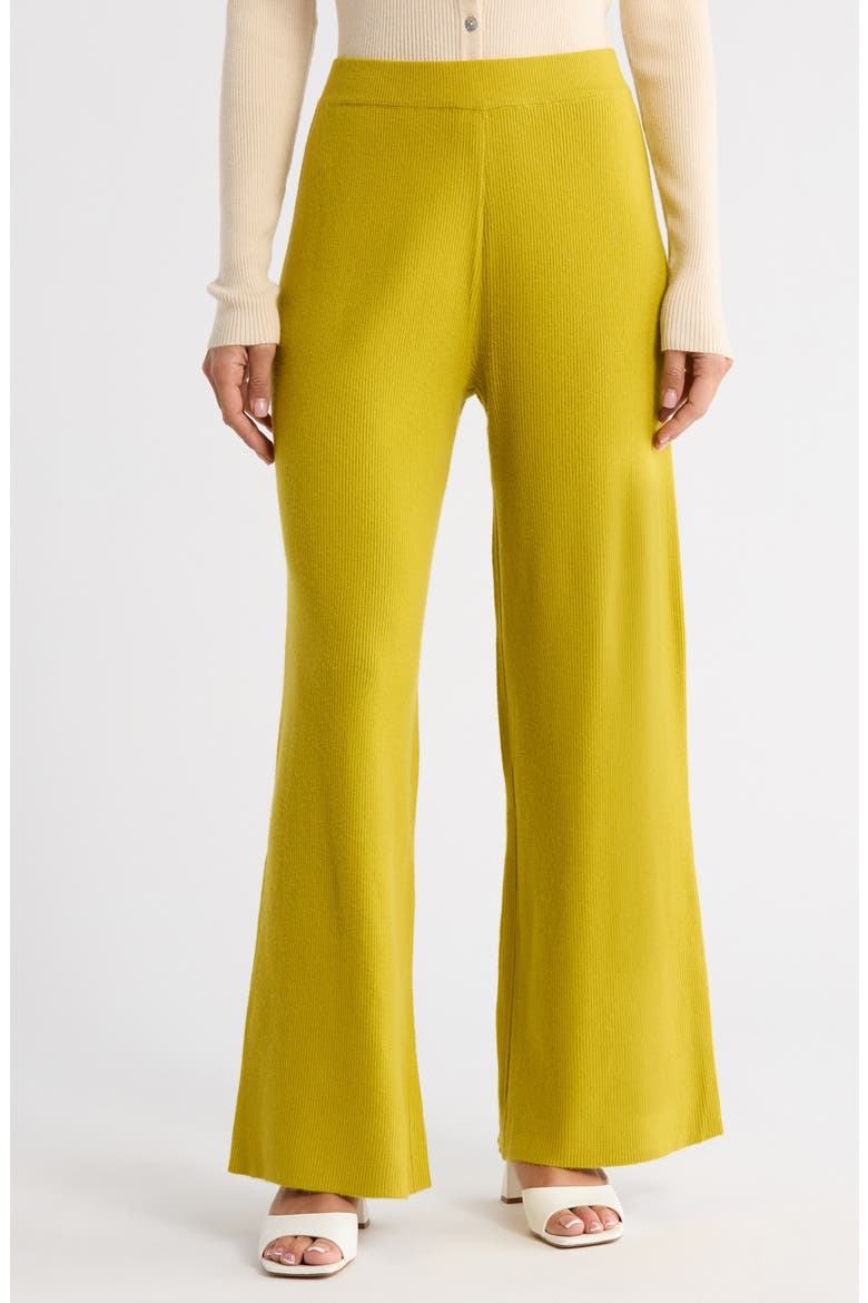 Rani Wide Leg Rib Pants, Main, color, OLIVE