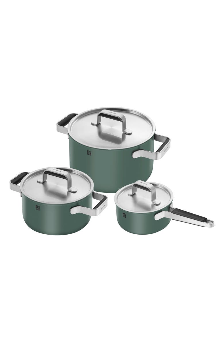 ZWILLING Pure 6-Piece Stainless Steel Cookware Set, Main, color, Green