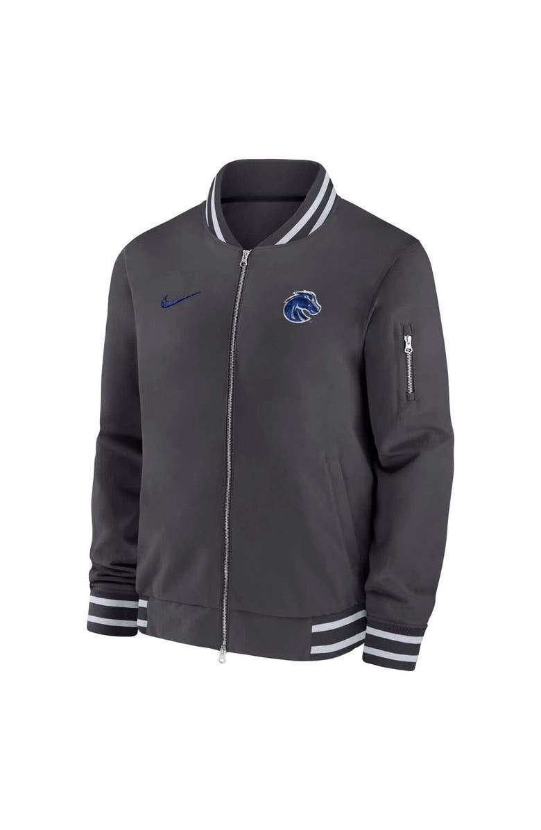 Nike Men's Nike Anthracite Boise State Broncos Full-Zip Bomber Jacket, Alternate, color, Anthracite
