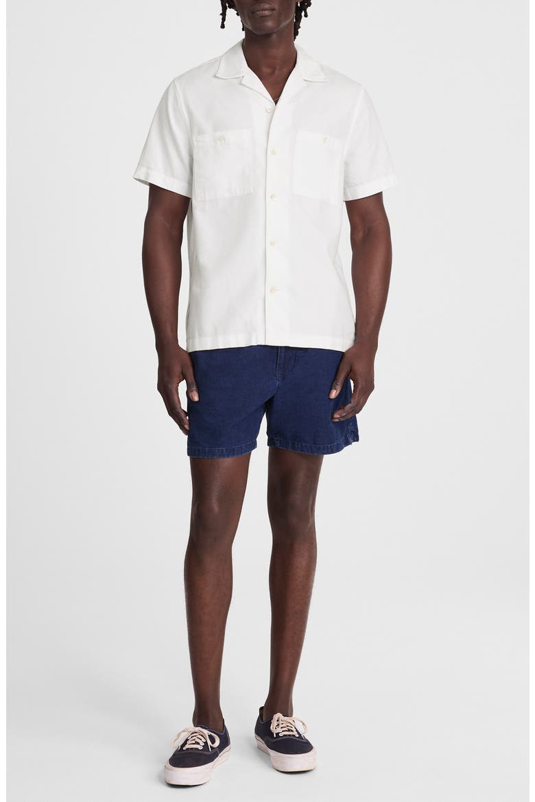 Twill Camp Shirt, Alternate, color, WHITE