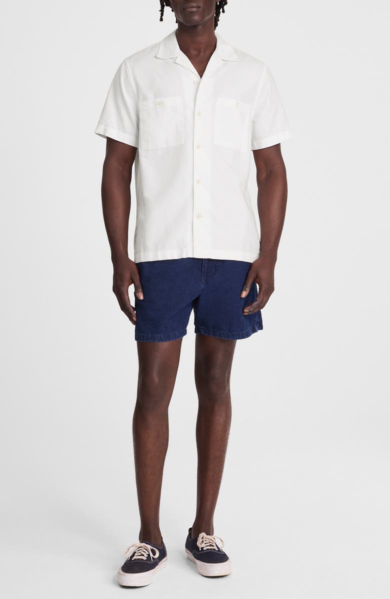 Madewell Twill Camp Shirt, Alternate, color, White
