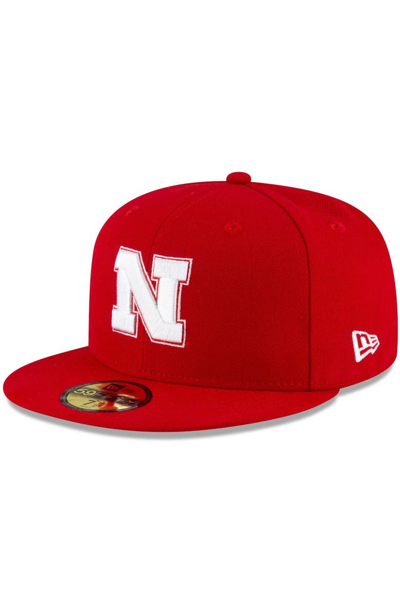 New Era Men's New Era Scarlet Nebraska Huskers Basic 59FIFTY Team Fitted Hat, Main, color, 