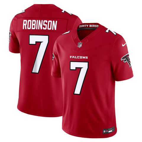 Men's Nike Bijan Robinson Red Atlanta Falcons Vapor F.U.S.E. Stitched Limited Jersey