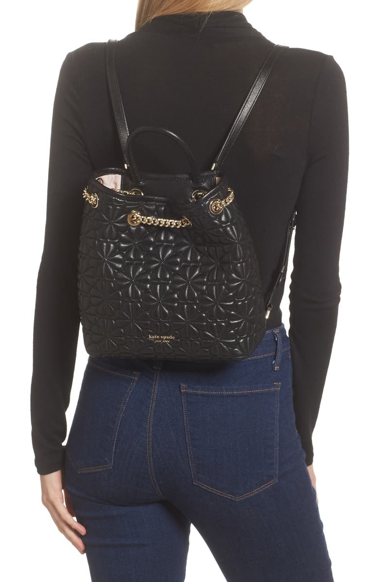 Kate Spade New York bloom medium quilted leather backpack, Alternate, color,