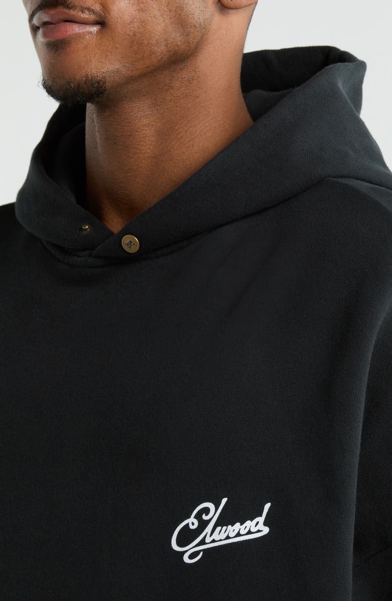 Elwood Logo Rectangle Hoodie, Alternate, color, Black Ink