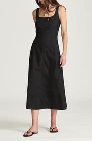 Mavi Jeans Sleeveless Fit & Flare Midi Dress