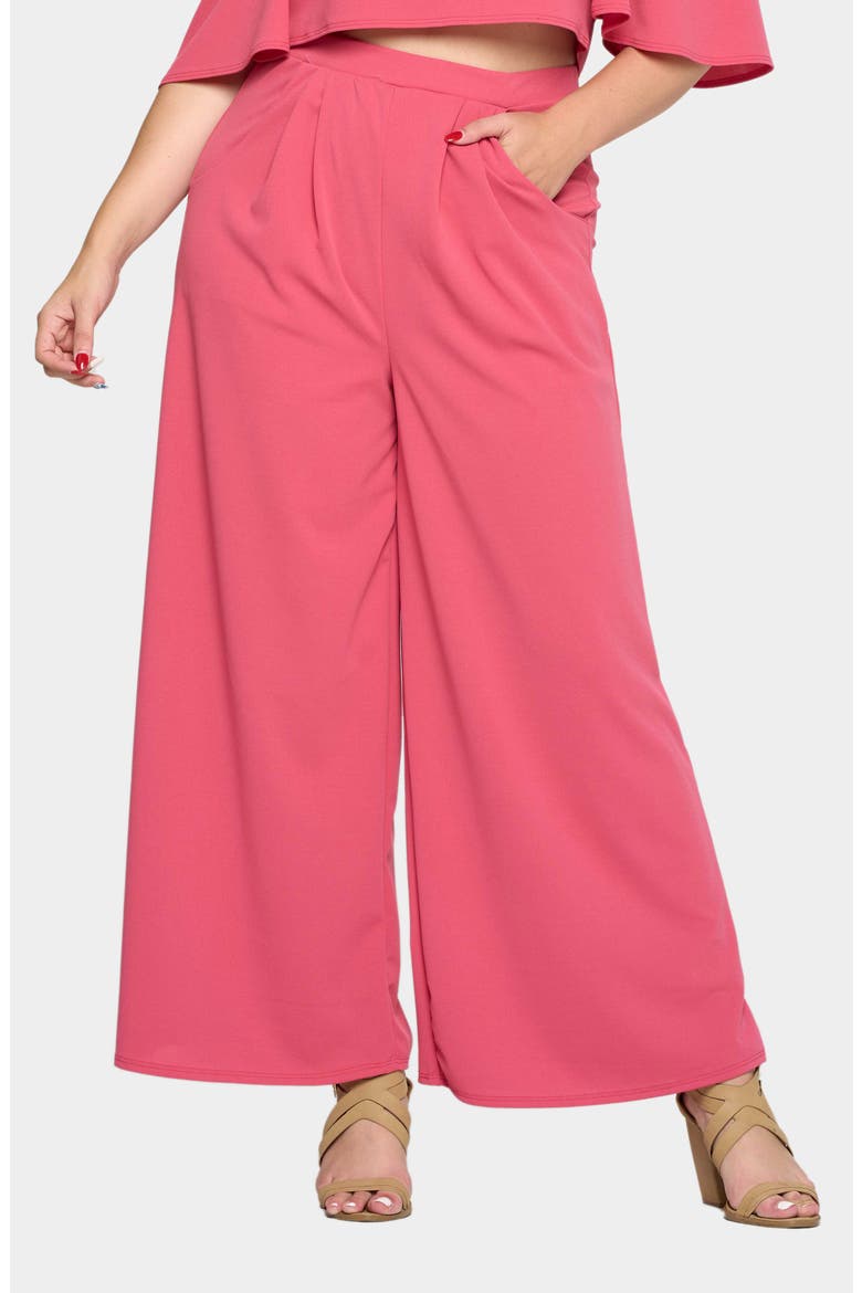 Rachel Pocket High Waist Wide Leg Pants, Main, color, PINK