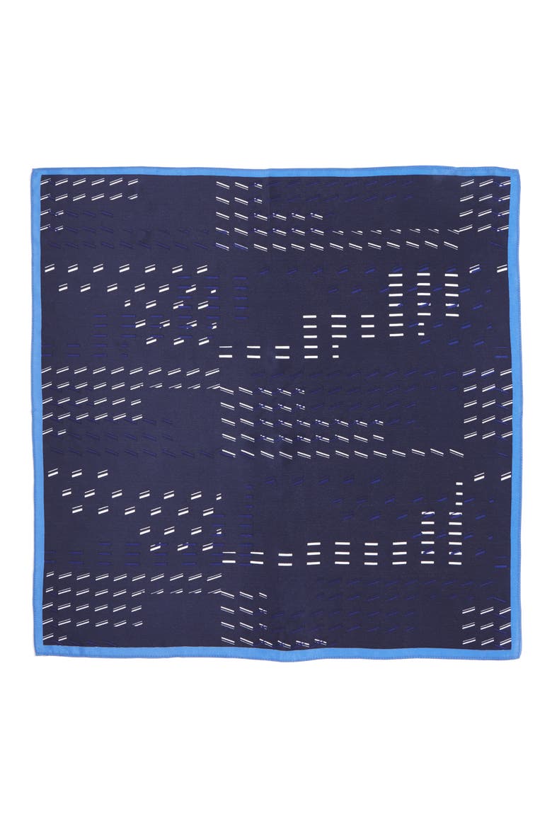 Square Silk Scarf, Alternate, color, NAVY- COMBO