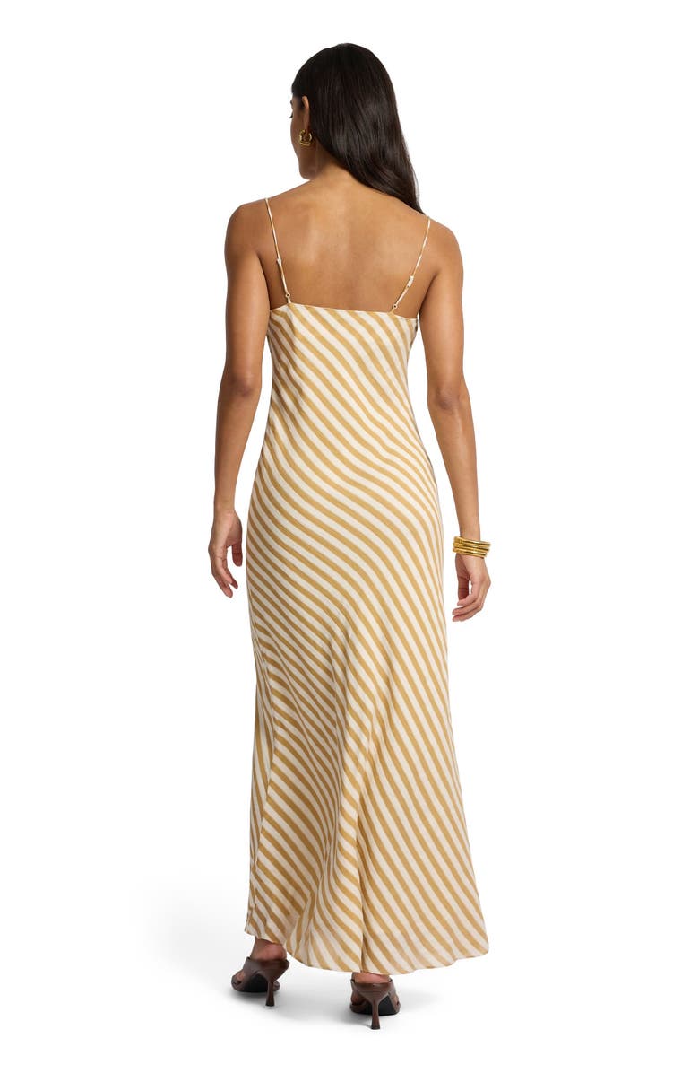 Onia Slip Dress, Alternate, color, Ochre/Off White