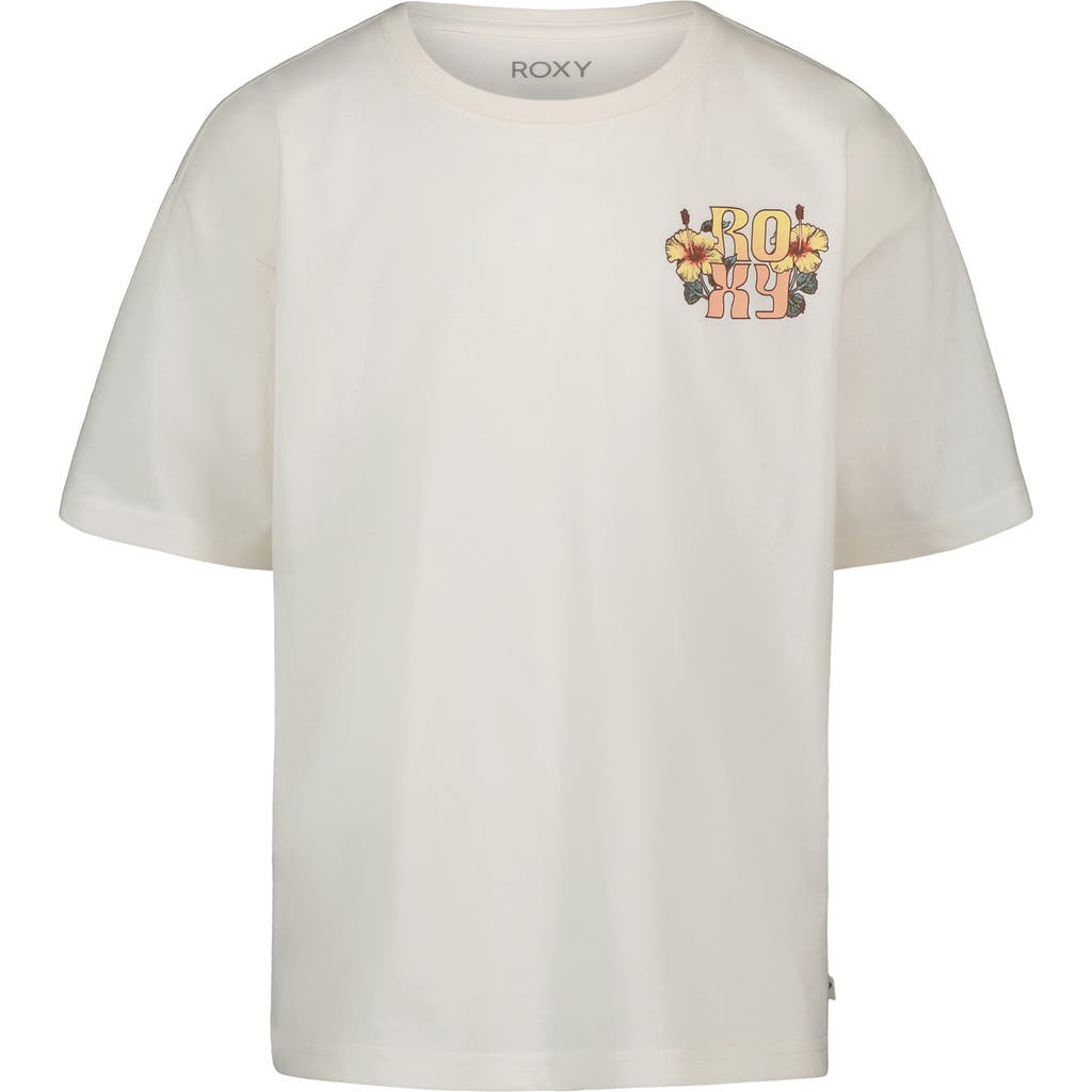 Roxy Kids' Soulflower Oversized Graphic Tee In Neutral