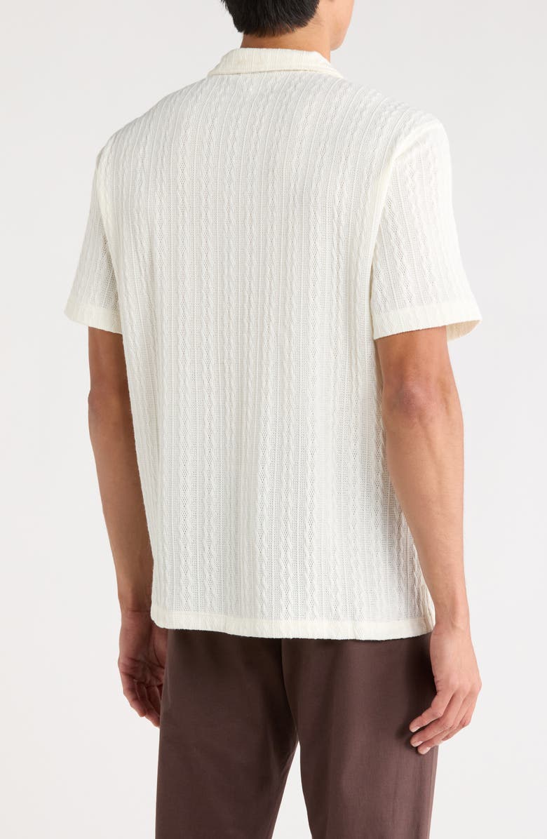 INDUSTRY REPUBLIC CLOTHING Textured Camp Shirt, Alternate, color, White