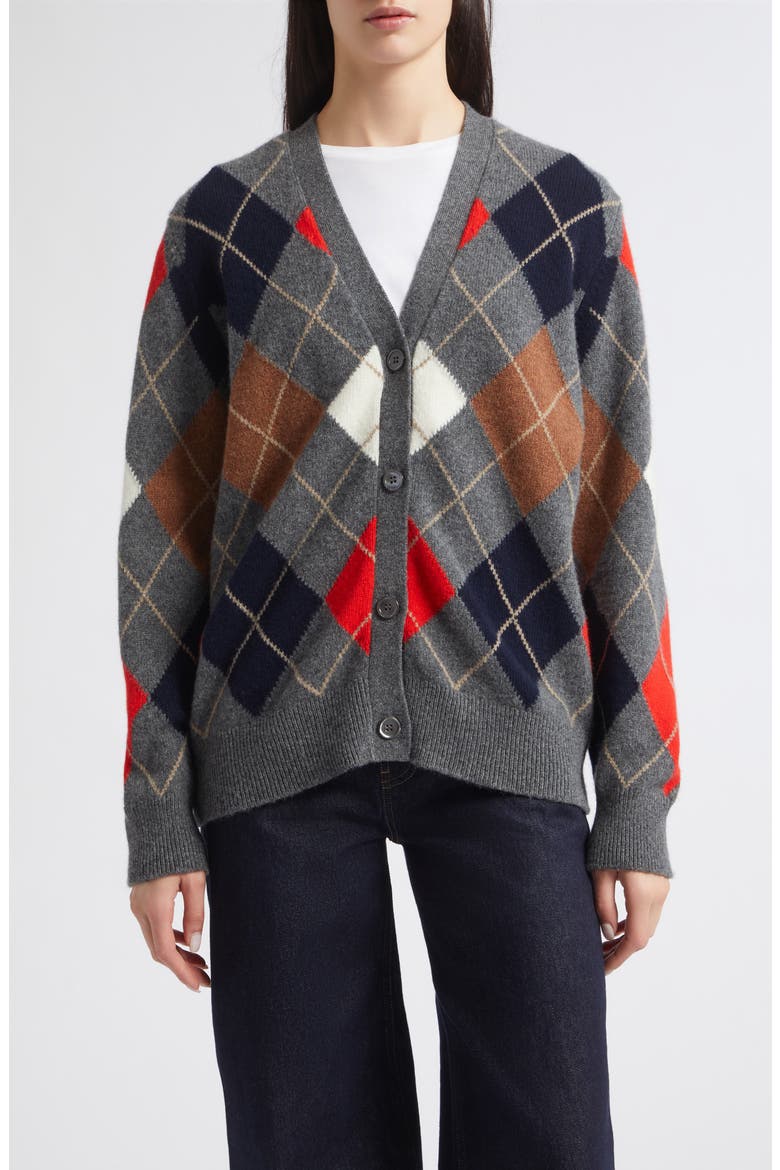 Ava Argyle Cardigan, Main, color, DERBY GREY
