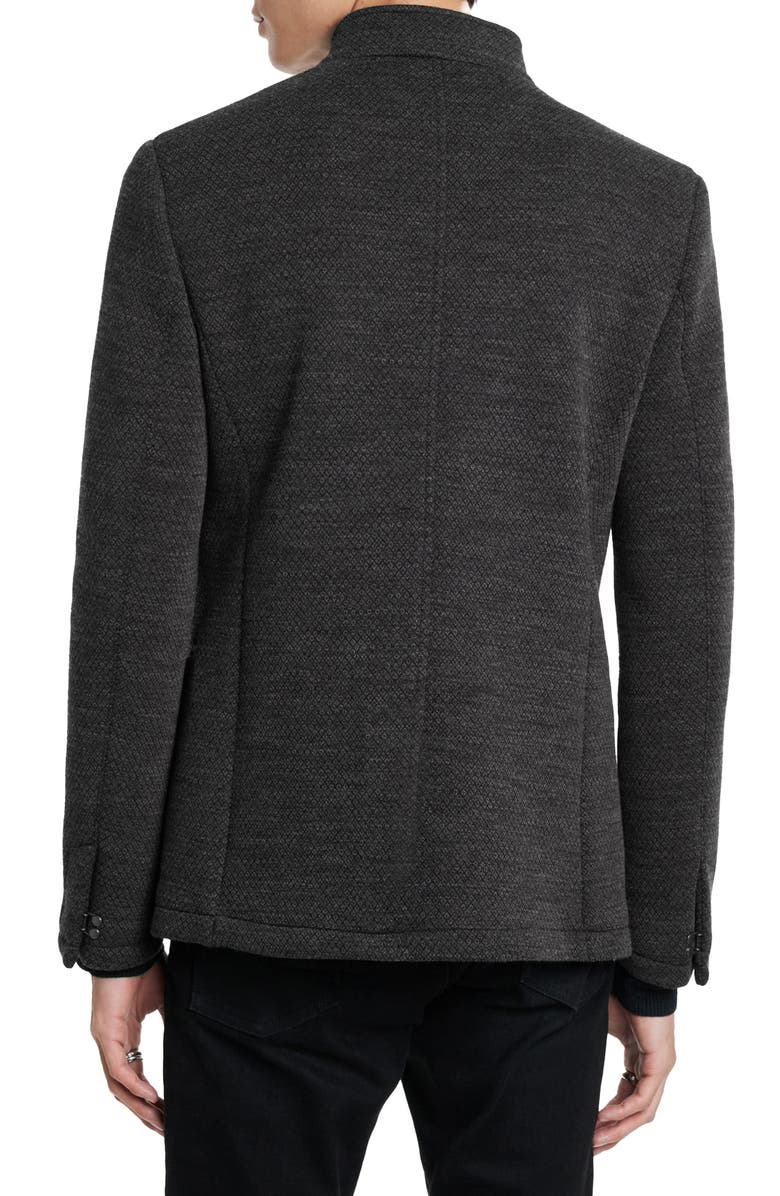 John Varvatos Slim Fit Hook & Bar Knit Wool Coat, Alternate, color,