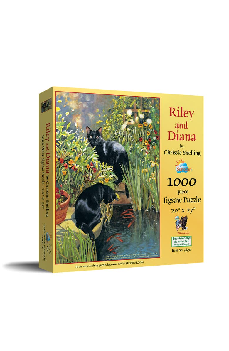 Sunsout Riley and Diana 1000 piece Jigsaw Puzzle for Adults, Main, color, Multicolor