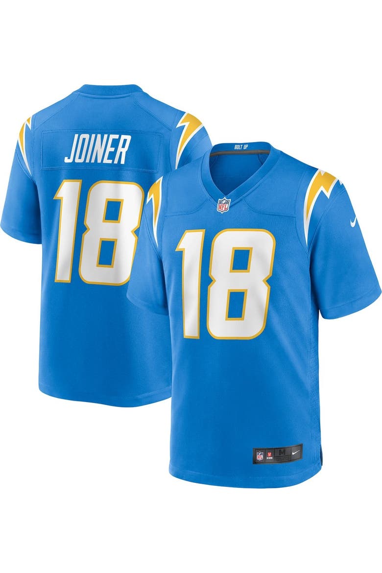 Men's Nike Charlie Joiner Powder Blue Los Angeles Chargers Game Retired Player Jersey, Main, color, Powder Blue