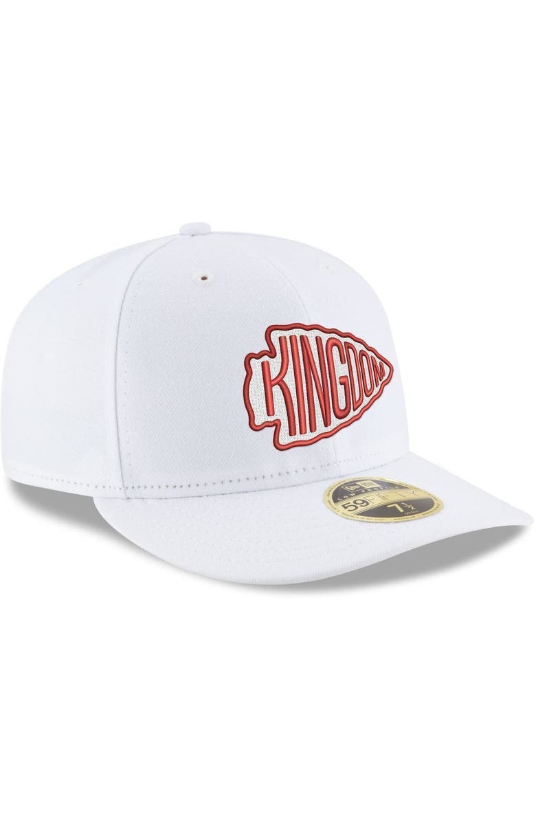 New Era Men's New Era White Kansas City Chiefs Alternate Logo Omaha Low Profile 59FIFTY Fitted Hat, Alternate, color, 