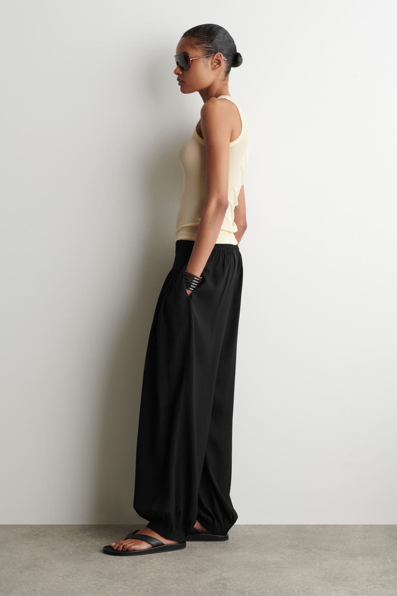 Ribbed Silk Tank Top, Alternate, color, BUTTERMILK